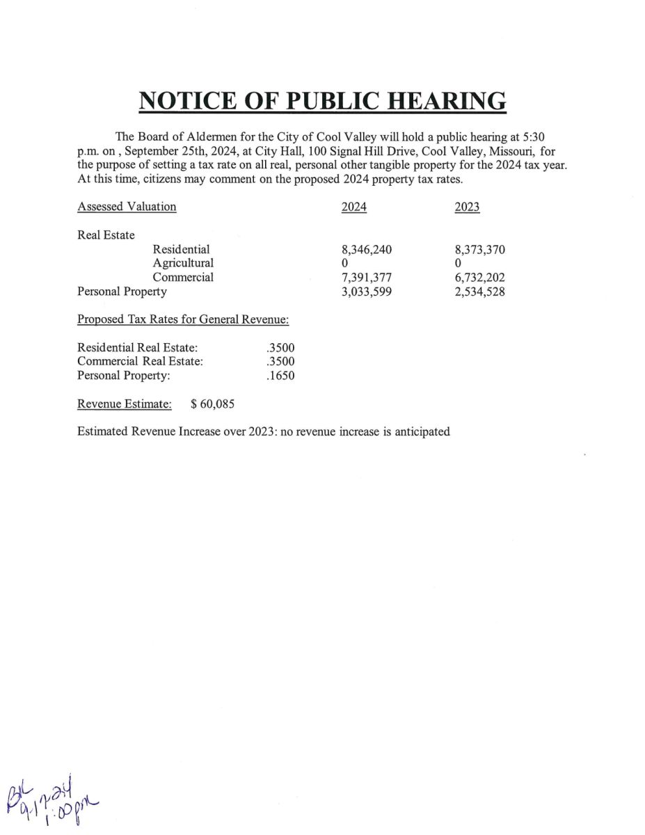 public hearing tax rate