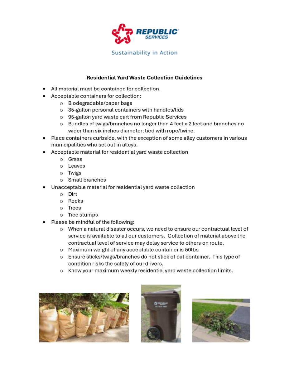 Residential Yard Waste Collection Guidelines 